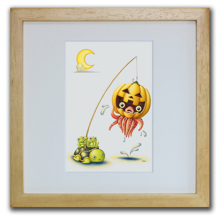 楽天市場】色鉛筆画・版画 ゆうパケット ハロウィン・オクトパス SHOji 