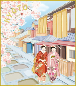 【抽選ポイント100%バック】色紙 色紙掛けなし 色紙絵 和風 舞妓に桜1 モダン 掛軸 床の間 和室 おしゃれ 壁掛け 絵