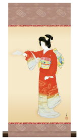 10年保証 掛け軸 ミニ掛け軸 和風 名画複製画 序の舞 上村松園 モダン 掛軸 床の間 和室 おしゃれ 壁掛け 絵