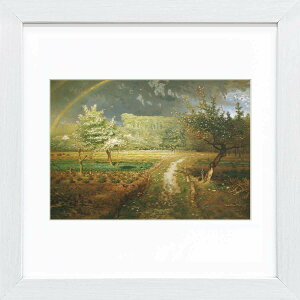 【抽選ポイント100%バック】おうち美術館 ミレー 春 / ゆうパケット 額入り 額装込 風景画 絵画 アート リビング 玄関 トイレ インテリア かわいい 壁飾り 癒やし プレゼント ギフト アート