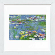 おうち美術館 モネ 睡 蓮 / ゆうパケット 額入り 額装込 風景画 絵画 アート リビング 玄関 トイレ イン…
