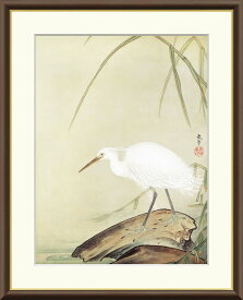 【スーパーSALE10％OFF】10年保証 名画 油絵 芦に白鷺 菱田春草 手彩仕上 高精細巧芸画/インテリア 額入り 額装込 アート リビング プレゼント アートフレーム 飾る グッズ ギフト おしゃれ 壁掛け 絵