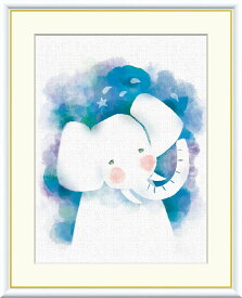 【スーパーSALE10％OFF】10年保証 名画 油絵 ぞう 木下つぐみ 手彩仕上 高精細巧芸画/インテリア 額入り 額装込 アート リビング プレゼント アートフレーム 飾る グッズ ギフト おしゃれ 壁掛け 絵