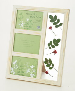 【抽選ポイント100%バック】フォトフレーム ローズガーデン フォトフレーム 3ウィンドー (ホワイト)/インテリア 壁掛け 立てかけ 記念 写真 飾り ギフト プレゼント 出産祝い 結婚祝い 写真