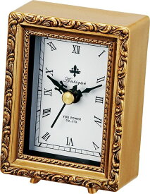 時計 壁掛け アンティーク スタイル クロック スクエア(ゴールド)/掛け時計 置き時計 ウォールクロック インテリア 壁掛け 時刻 ギフト プレゼント 新築祝い おしゃれ 飾る かわいい アート Sサイズ