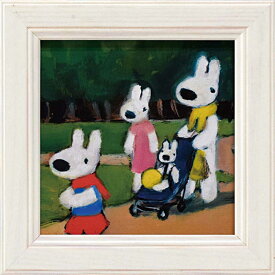 絵画 ゆうパケット リサとガスパール ミニアートフレーム「帰り道」/インテリア 額入り 額装込 風景画 油絵 ポスター アート アートパネル リビング 玄関 プレゼント モダン アートフレーム 飾る Sサイズ おしゃれ 壁掛け 絵