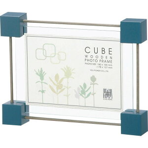 【抽選ポイント100%バック】フォトフレーム キューブクリップ フォトフレーム(ヴィンテージブルー) Lサイズ/インテリア 壁掛け 立てかけ 記念 写真 飾り ギフト プレゼント 出産祝い 結