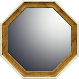 【スーパーSALE10％OFF】ミラー ナチュラル 八角ミラー「ナチュラル（Mサイズ）」 ゆうパケット /鏡 壁掛け 卓上 手鏡 鏡台 収納 おしゃれ 飾る 美容 お化粧 顔 インテリア 新築祝い 改築祝い Sサイズ