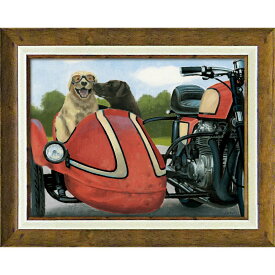 絵画 ジェームス ウィーンズ「ボーン トゥ ビー ワイルド」/額入り 額装込 風景画 絵画 アート リビング 玄関 トイレ インテリア かわいい 壁飾り 癒やし プレゼント ギフト アートパネル ポスター Lサイズ おしゃれ 壁掛け 絵