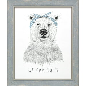 【抽選ポイント100%バック】絵画 バラズス ショルティ「ウィ キャン ドゥ イット」/インテリア 動物 額入り 油絵 ポスター アート アートパネル リビング 玄関 プレゼント モダン アートフ