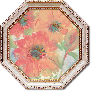 絵画 八角 ミニゲル アートフレーム クリス パシュケ「カッパー ケトル1」 ゆうパケット インテリア 卓上 花 フラワー 飾る 額入り リビング 玄関 寝室 プレゼント ギフト モダン アート 風景