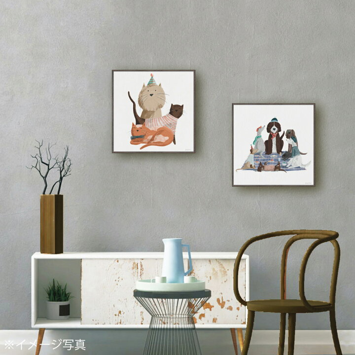 楽天市場】絵画 ベッキー ソーンズ「ピクニック キャット1」 額入り 