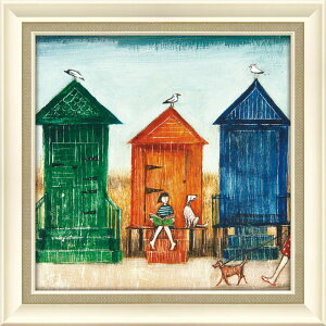 【抽選ポイント100%バック】絵画 ジョー ラム「プロム」 犬 風景 絵 額付き かわいい アートフレーム おしゃれ 壁掛け インテリア 壁に飾る モダン アート ドッグ ギフト 御祝 リビング 玄関