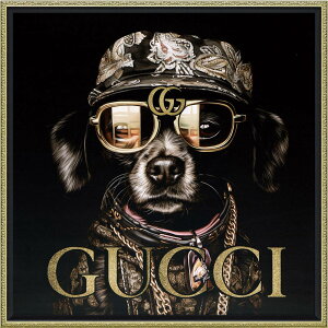 【抽選ポイント100%バック】絵画 オマージュ キャンバスアート「グラマラス ギズモ」 アニマル おしゃれ 動物 犬 額付き アートフレーム 壁掛け インテリア ギフト お祝い プレゼント 3Lサ