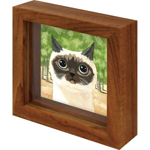 【抽選ポイント100%バック】絵画 糸井忠晴 ミニミニボックスフレーム「公園」 かわいい 猫の絵 アートフレーム 額入り 小さい絵 キャット 壁掛け 卓上 インテリア プレゼント ギフト Cat リ