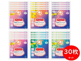 【アソートセット】 めぐりズム 蒸気でホットアイマスク 30枚入 アソート （香り付き6種 x 各5枚）お試し