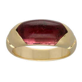 BVLGARI ブルガリ チュルタウラ ピンクトルマリン リング 750 K18 YG イエローゴールド 日本サイズ約12号 #52 Made In Italy【送料無料】指輪【中古】24471230