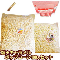 ［完成品］イベントポップコーン 100人分セット 専用袋付 業務用【キャラメルポップコーン 1.5kg 50人分 …