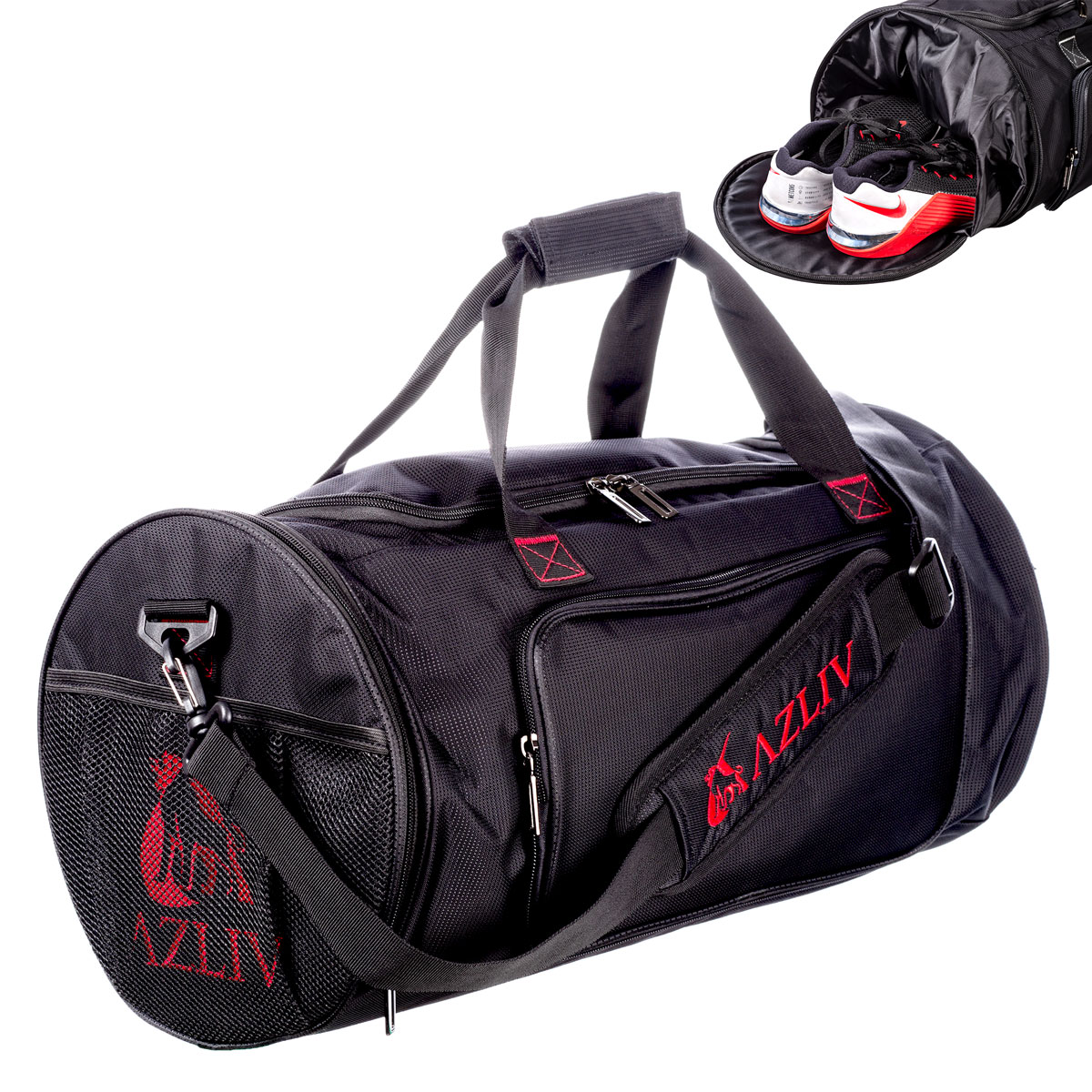 完璧 AZLIV アズリブ ジムバッグ CREWZ1 クルーズワン スポーツバッグ ボストンバッグ ダッフルバッグ 多機能 大容量 シューズ