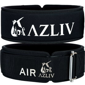 AZLIV リフティングベルトAIR ナイロン トレーニングベルト パワーベルト 筋トレベルト マジック マジックテープ ジムベルト 腰ベルト ジム 筋トレ ウエイトトレーニング