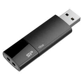 【シリコンパワー】USB3.0スライド式 USBメモリー16GB Blaze U05 ブラック／SPJ016GU2U05K【ネコポス対応　送料350円★】