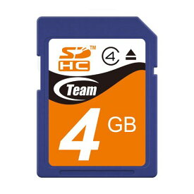 Team【チーム】SDHCカード 4GB class4／TG004G0SD24X【JAN　4580209531445】