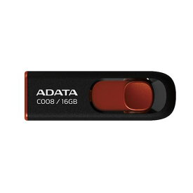 ADATA【エーデータ】スライド式 USBメモリー　C008　16GB　レッド／AC008-16G-RKD【ネコポス対応　送料324円★】