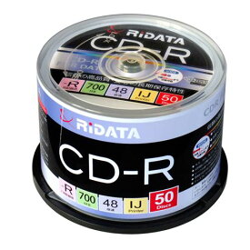 RiDATA CD-Rデータ用 48倍速 700MB プリンタブル　50枚　スピンドル／CD-R700WPX50CK C【Riジャパン】