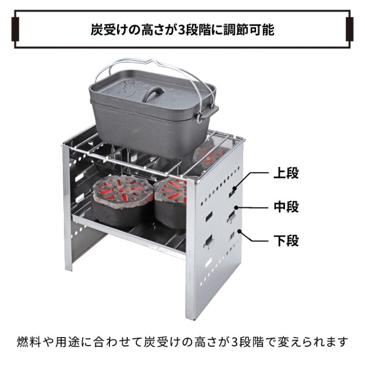 楽天市場】焚き火台 折りたたみ式 コンパクト A4型 薄型 バーベキュー