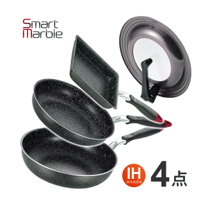 �t���C�p�� �Z�b�g 4�_ �t���C�p���Z�b�g IH�Ή� �K�X�� OK �}�[�u���R�[�g �t���C�p��26cm �����ߓ� ���ؓ� �[�^ 28cm ���Ă��� ���p���J�o�[ SmartMarble �X�}�[�g�}�[�u��