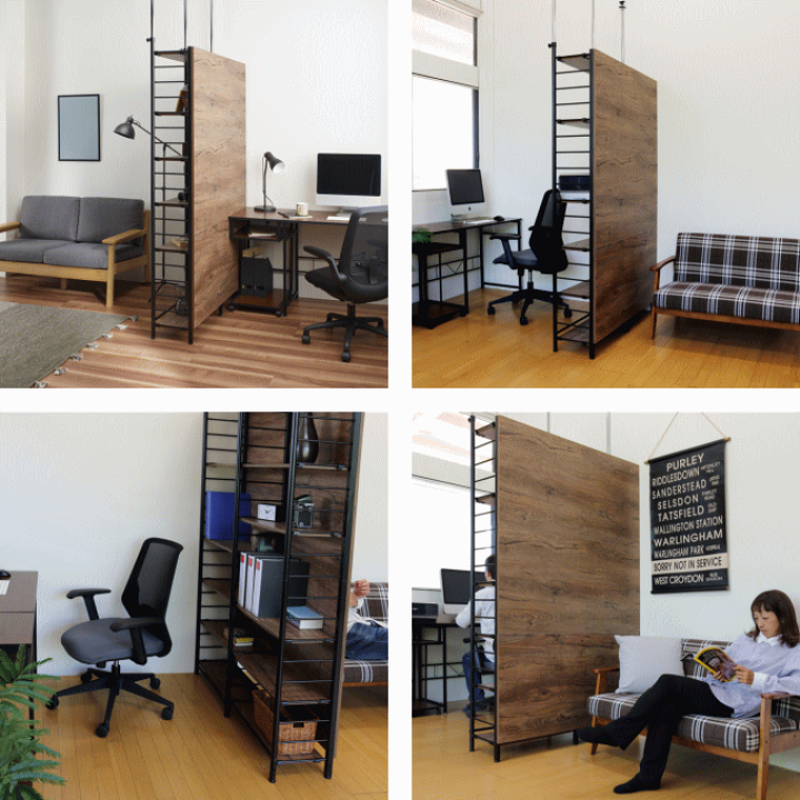 楽天市場】壁面収納 つっぱり ラック パーテーション 間仕切り