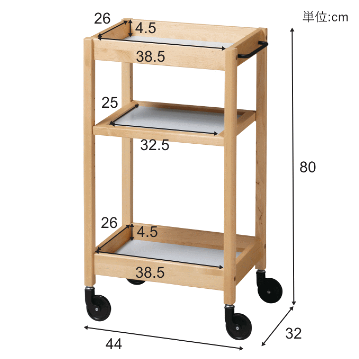 楽天市場】＼本日ポイント5倍／キッチンワゴン 天板付き キャスター