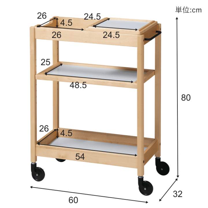 楽天市場】＼本日ポイント5倍／キッチンワゴン 天板付き