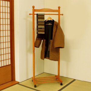 \本日ポイント5倍/ハンガーラック 木製 棚付き WH-22 送料無料 弘益
