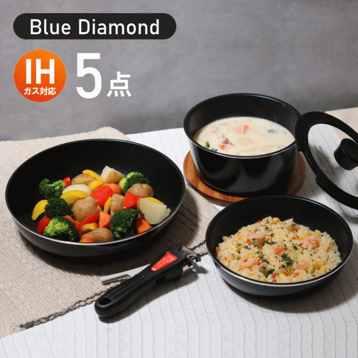楽天市場】[10月月間奉仕品]フライパン 鍋 セット 蓋付き ih