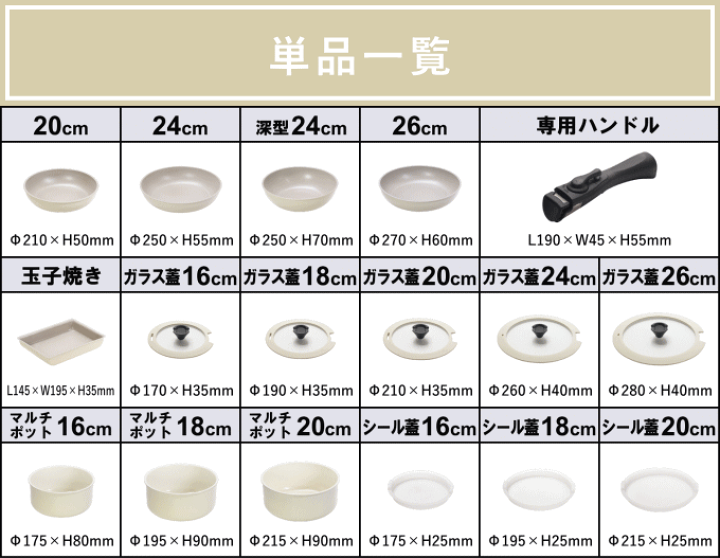 楽天市場】DONO フライパン セット 7点セット 卵焼きフライパン