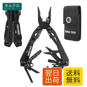SWISS+TECH ���@�\�y���` �A�E�g�h�A�}���`�c�[�� 16-in-1 �}���`�v���C���[ �T�o�C�o���c�[�� ���b�N�@�\���� �J�b�^�[ �m�R�M�� �𔲂� ���X�� �A�E�g�h�A DIY �o�R �L�����v �C�� �h�� �ނ� �u