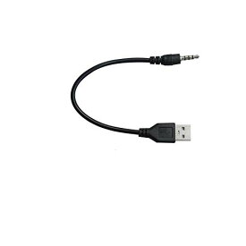 [マラソン期間中ポイント5倍]USB 3.5mm 変換ケーブル USB2.0 ステレオ ミニプラグ 充電ケーブル 車オーディオ イヤホン ブラック