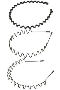カチューシャ メンズ 【痛くない・しっかり留まる・7つ組み合わせセット】 2・3本セット 防錆メッキ ヘアバンド 髪飾り ヘアアレンジ 前髪止め 保護ゴムあり 調節可能 スプリング 波型 スプ