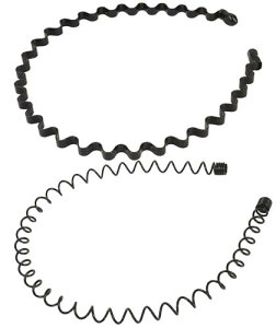 カチューシャ メンズ 【痛くない・しっかり留まる・7つ組み合わせセット】 2・3本セット 防錆メッキ ヘアバンド 髪飾り ヘアアレンジ 前髪止め 保護ゴムあり 調節可能 スプリング 波型 スプ