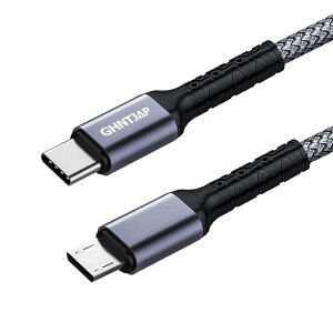 GHNTJAP Micro USB Type-C P[u 1[g USB C to Micro USB OTGP[u }CNusb ^Cvc USB2.0f[^] [d MacBook/Pixel/Galaxy̑AndroidfoCXɑΉ