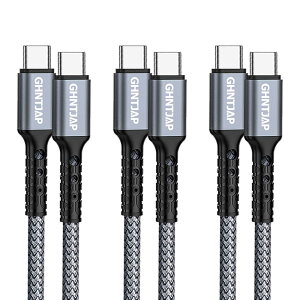 GHNTJAP USB C to USB C P[u 1M y3{Zbgz ^Cvc P[u PDΉ 60W}[d f[^] Type C to Type C iPhone15/iPad/Galaxy/PixelΉ