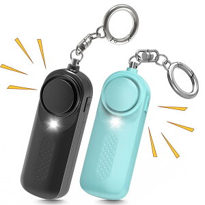 Ninonly �h�ƃu�U�[ 2�Z�b�g �h�ƃA���[�� 130dB�剹�� LED���C�g�t�� ���{��戵�������i�u���b�N���u���[�j