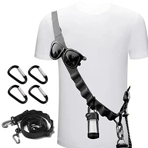 D.SigiYa ハンギングチェーン カラビナ付き 【体に巻き付けて】 デイジーチェーン 130cm ループロープ ランタン タープ 洗濯物 食器 キャンプ アウトドア テント 登山収納 ライト 吊り下げ 物干