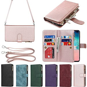 Eastwave Oppo Reno5 Aケース reno 5A oppo 縄掛けケース 手帳型 oppo reno5A 財布型 ICカード コインポケット ストラップ付き カード 収納 小銭入れ ファスナーポケット付き PUレザー 6色 ピンク