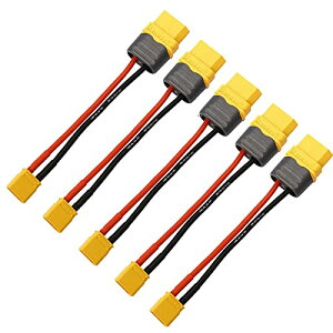 Boladge 5�p�b�NXT30�I�X�R�l�N�^��XT-60 XT60H���X�R�l�N�^�L���A�_�v�^�[�ɕϊ�10CM 16AWG�V���R���P�[�u�� �R�[�h