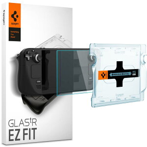 Spigen Valve Steam Deck ガラスフィルム 貼り付けキット付き 9H硬度強化ガラス スチームデック 対応 保護フィルム 1枚入 AGL05600