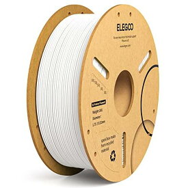 ELEGOO PLA Plus フィラメント 1.75mm PLAプラス 3Dプリンター用フィラメント 寸法精度 +/- 0.02 mm 強靭で高強度 PLA+ (1KG/Spool, 2.2 lbs) 白色