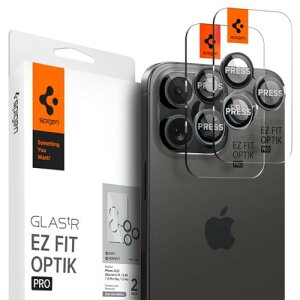 Spigen EZ Fit Optik Pro iPhone 15 Pro, iPhone 15 Pro Max, iPhone 14 Pro, iPhone 14 Pro Max �p �J�����t�B���� �\��t���L�b�g�t��iPhone15Pro, iPhone15ProMax, iPhone14Pro, iPhone14ProMax �Ή� �����Y�ی� �[���E�����G�f�B�V��