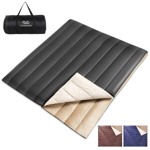 寝袋 冬用 CAMDOOR シュラフ 冬用 【3WAY & 超大サイズ4人家族用寝袋】寝袋 封筒型 300T防水 幅広 両開きタイプ 家族用 洗える 連結可能 大きいサイズ 1-4人用 大型シュラフ 布団 掛布団 来客用 キ
